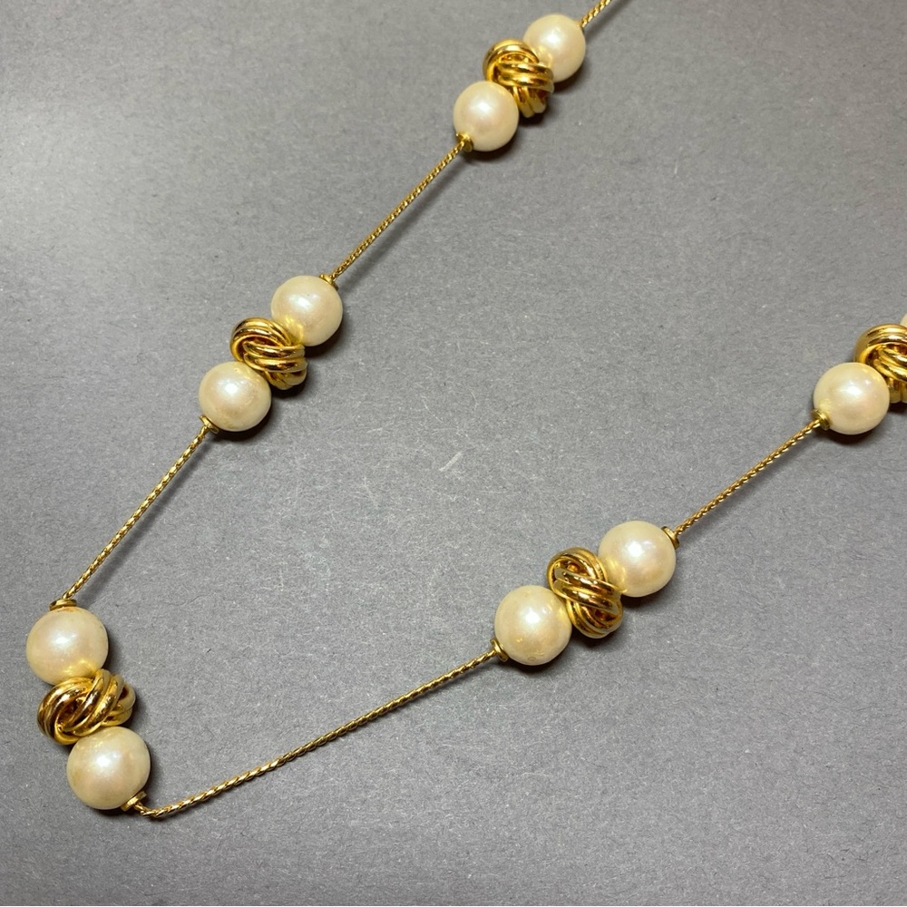 Anne Klein pearl gold necklace